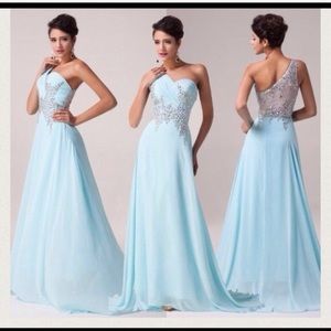 Long one shoulder dress